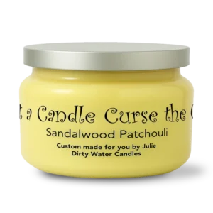 Candle jar for Light a Candle Curse the Glare - light yellow color