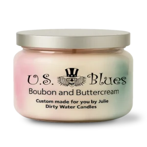 Candle U.S. Blues, red, white and blue color