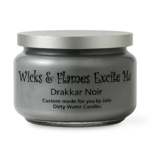 Candle jar for Wicks and Flames Excite Me, gray color