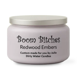 Candle Boom Bitches, hazy purple color