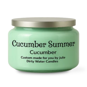 Candle Cucumber Summer, white/green color
