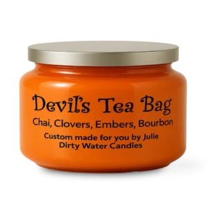 Candles Devil's Tea Bag, orange color