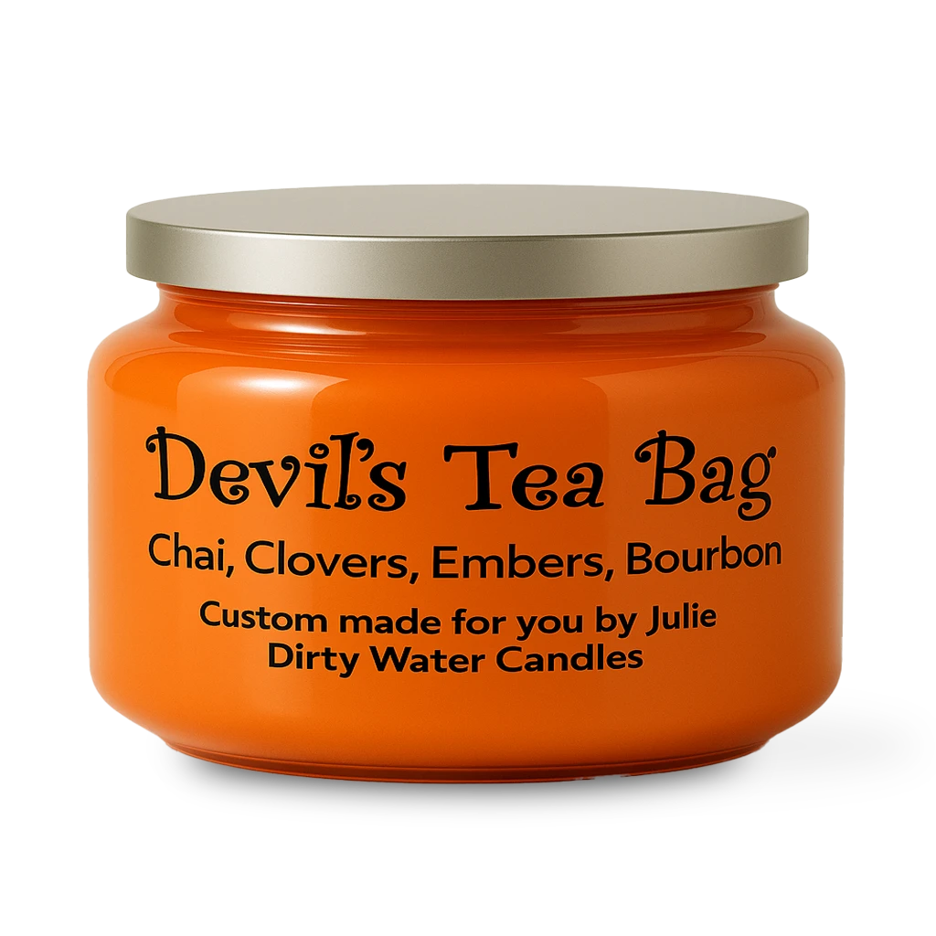 Candles Devil's Tea Bag, orange color