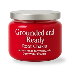 Candle Grounded and Ready, red color
