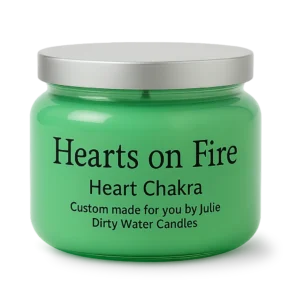 Candle Hearts on Fire, green color