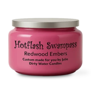Candle Hotflash Swampass, red tie dye color