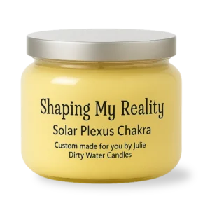 Candle Shaping My reality, yellow color