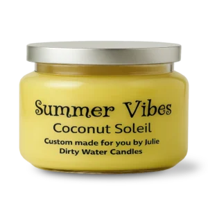 Summer Vibes candle, yellow color