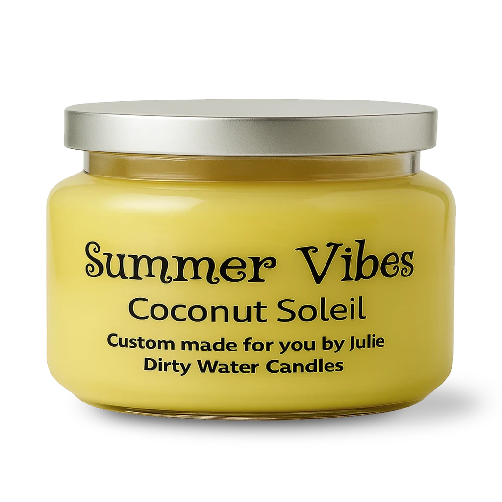 Summer Vibes candle, yellow color