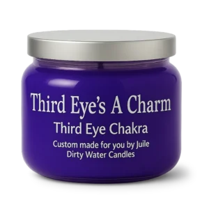 Candle Third Eye's the Charm, indigo color