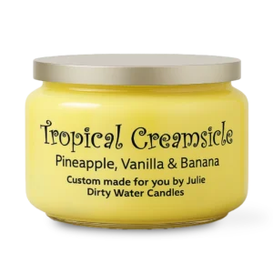 Candle Tropical Creamsicle, yellow color