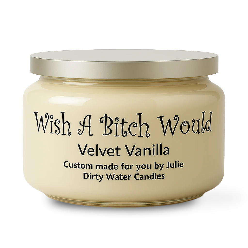 Candle Wish a Bitch Would, white color