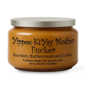 Candle Yippee-Ki-Yay, brown color