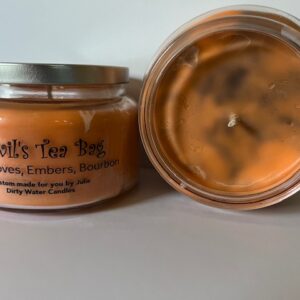 open candle jar for Devil's Tea Bag