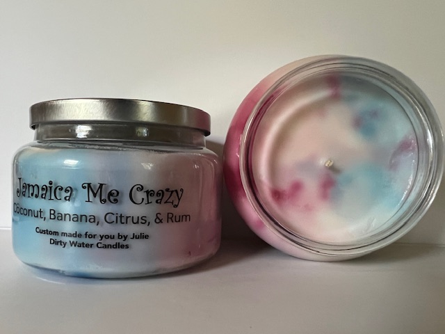 Candle Jamaica Me Crazy, shows open jar